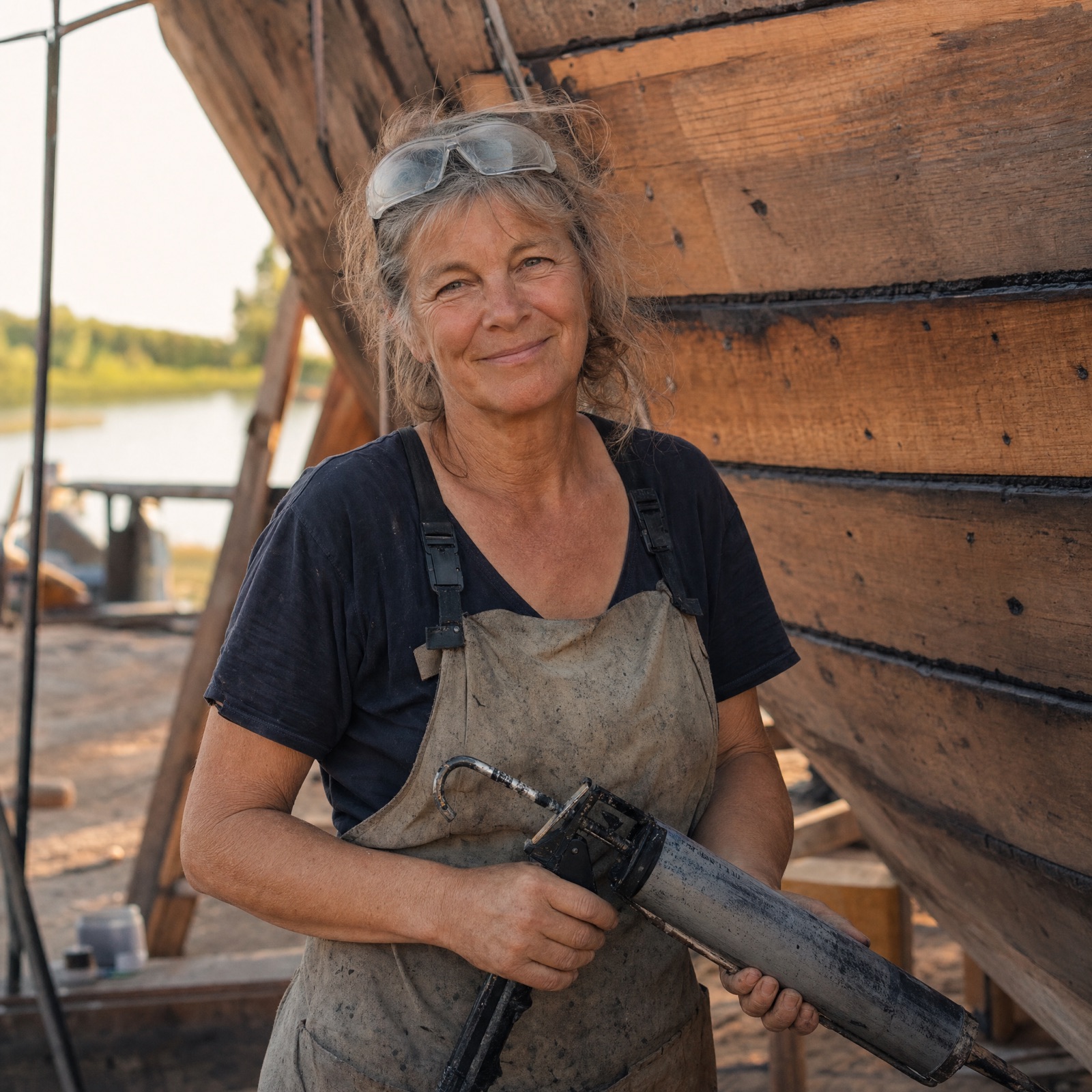 Portrait d'une ancienne ouvrière des sécheries de Bègles, assise chez elle, les mains sur les genoux.